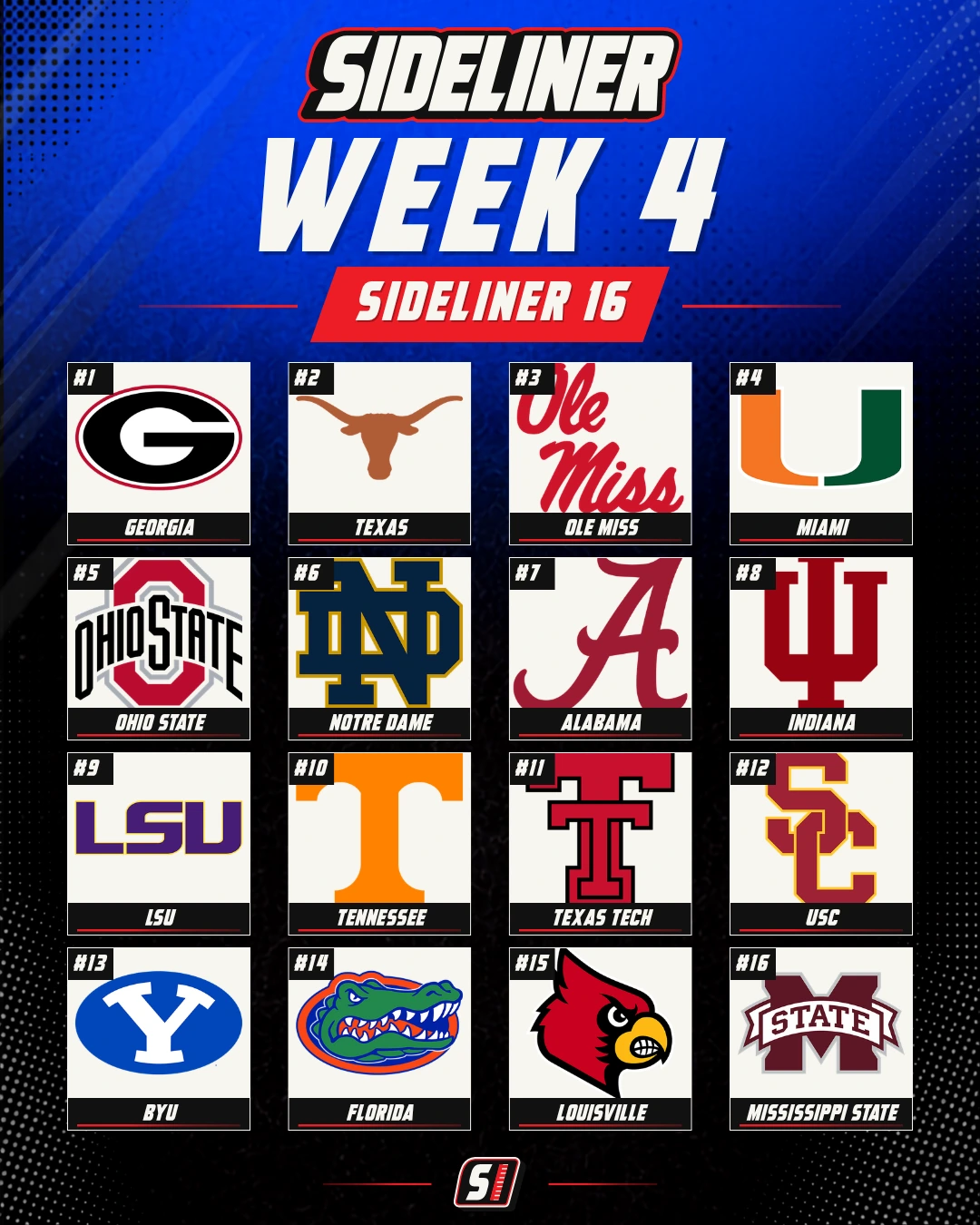 Sideliner 16 — 2026–2027 — Week 4