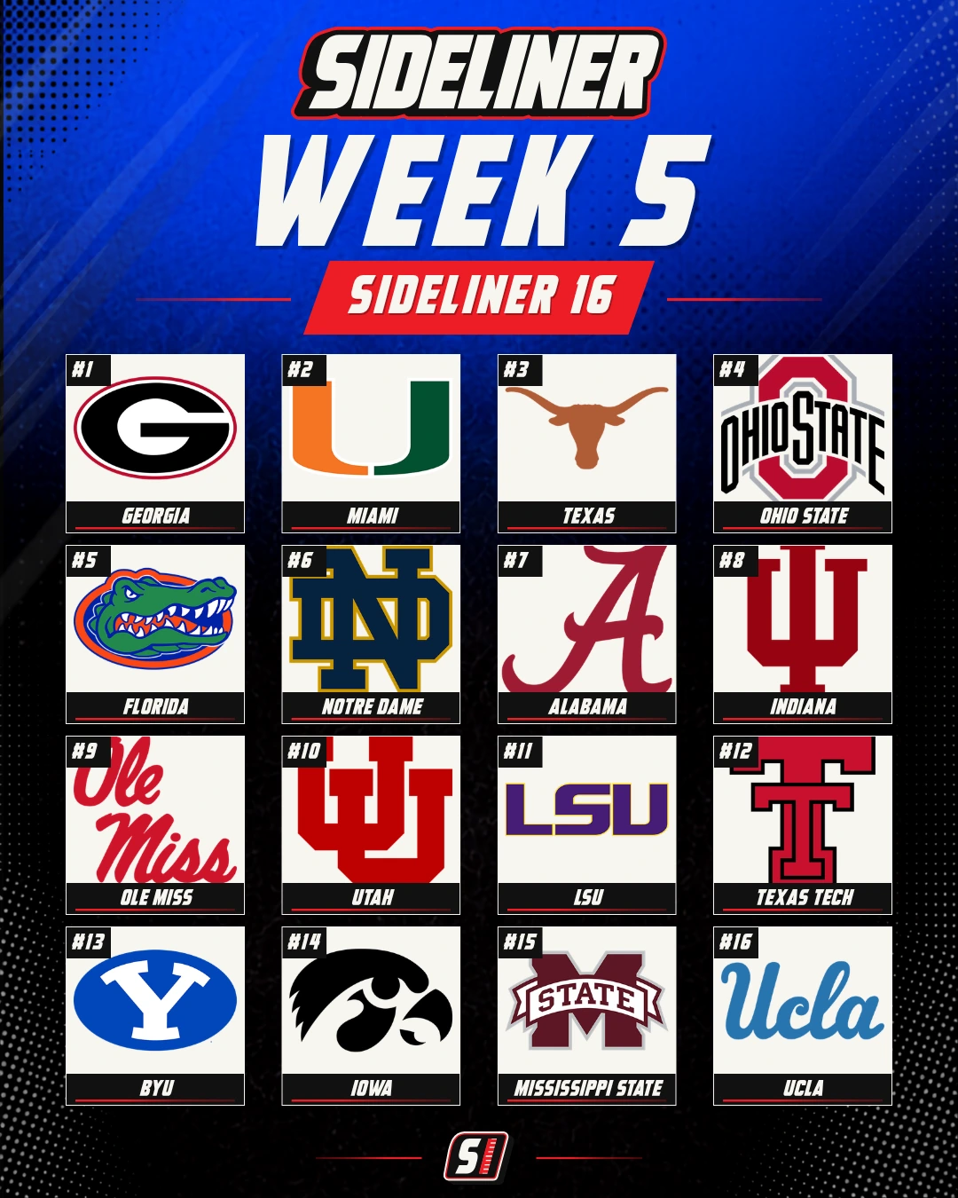 Sideliner 16 — 2026–2027 — Week 5